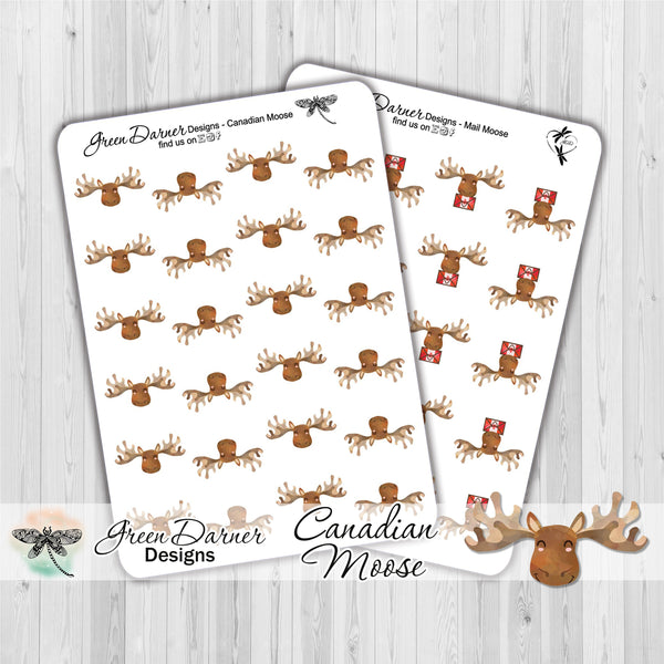 Load image into Gallery viewer, Mail Moose / Canadian Moose happy mail stickers
