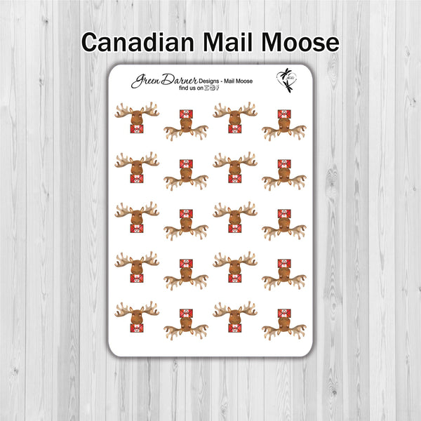 Load image into Gallery viewer, Mail Moose / Canadian Moose happy mail stickers
