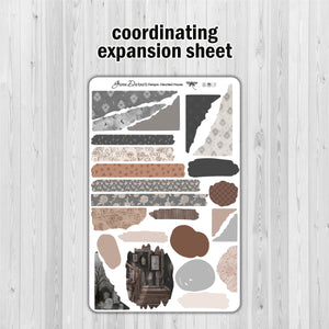 Haunted House - standard vertical/Erin Condren weekly planner sticker kit