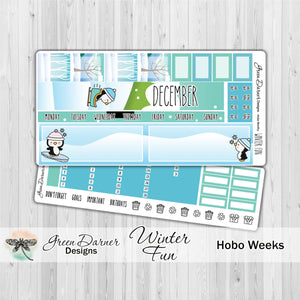 Hobonichi Weeks - Winter Fun - Pearl the Penguin - customizable monthly