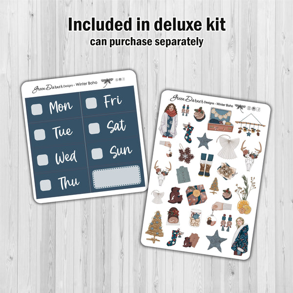 Load image into Gallery viewer, Winter Boho - Big Happy Planner decorative weekly planner sticker kit
