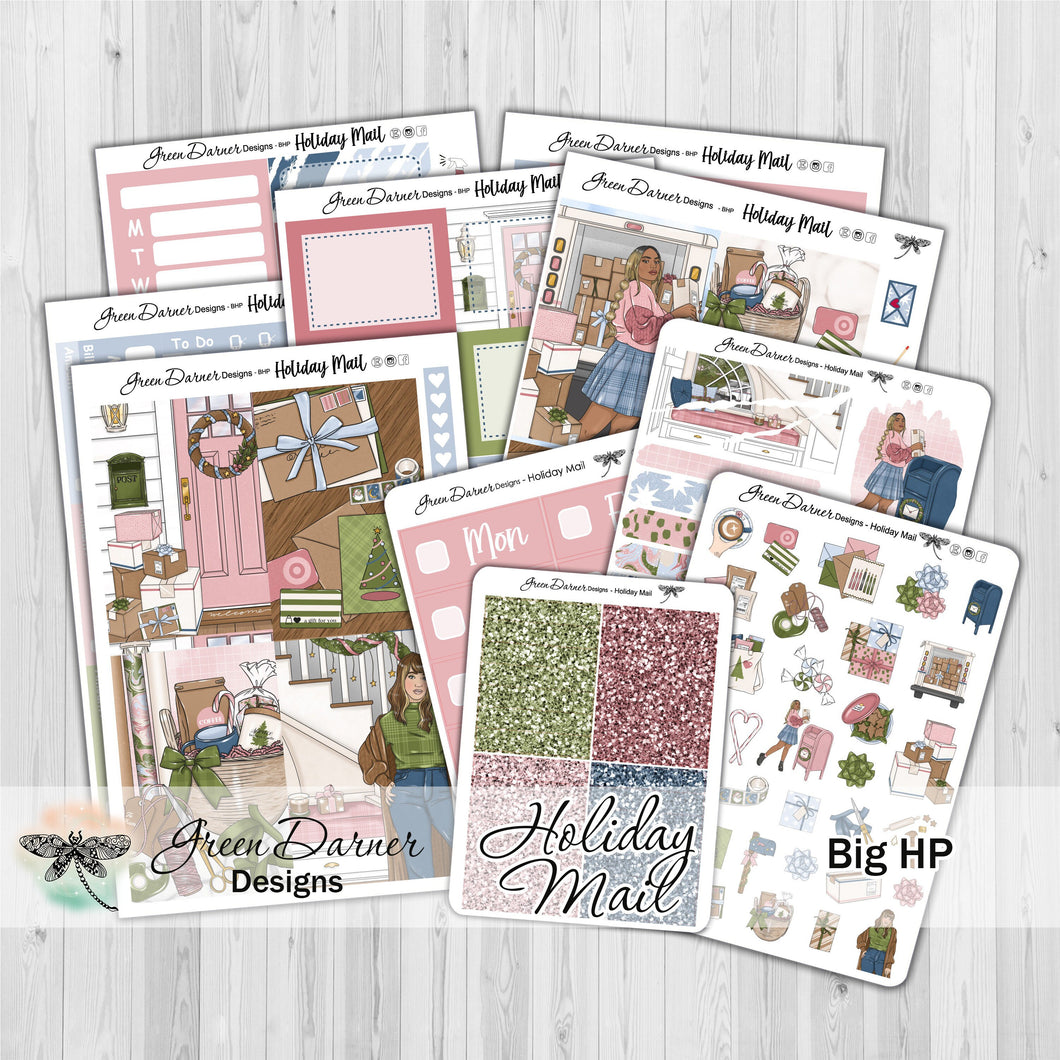 Holiday Mail - Big Happy Planner decorative weekly planner sticker kit