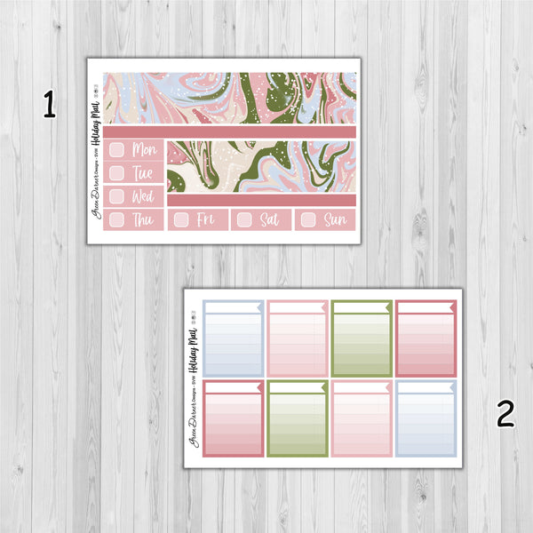 Load image into Gallery viewer, Holiday Mail - standard vertical/Erin Condren weekly planner sticker kit
