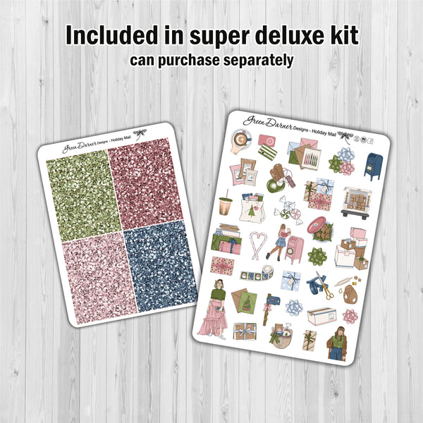 Load image into Gallery viewer, Holiday Mail - standard vertical/Erin Condren weekly planner sticker kit
