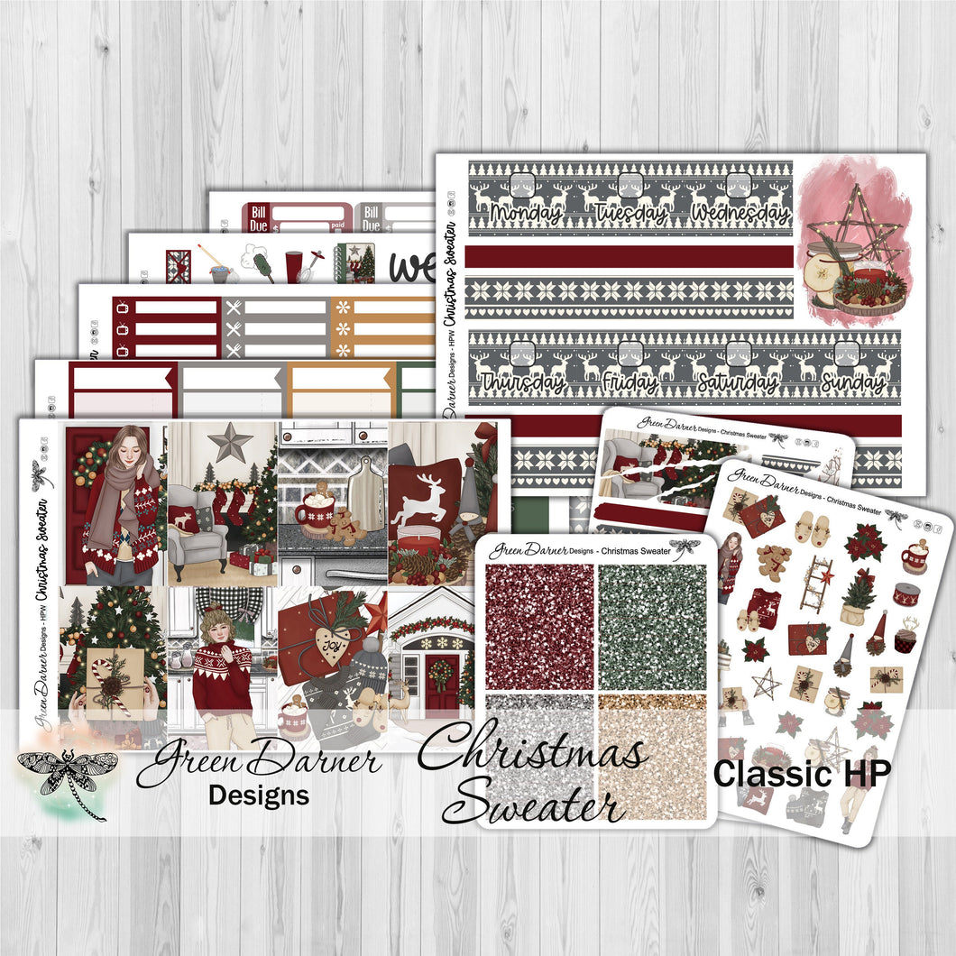 Christmas Sweater - Happy Planner decorative weekly planner sticker kit