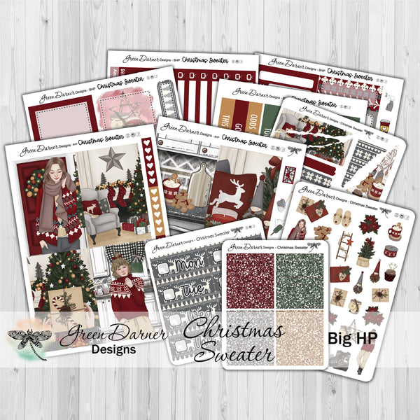 Load image into Gallery viewer, Christmas Sweater - Big Happy Planner decorative weekly planner sticker kit
