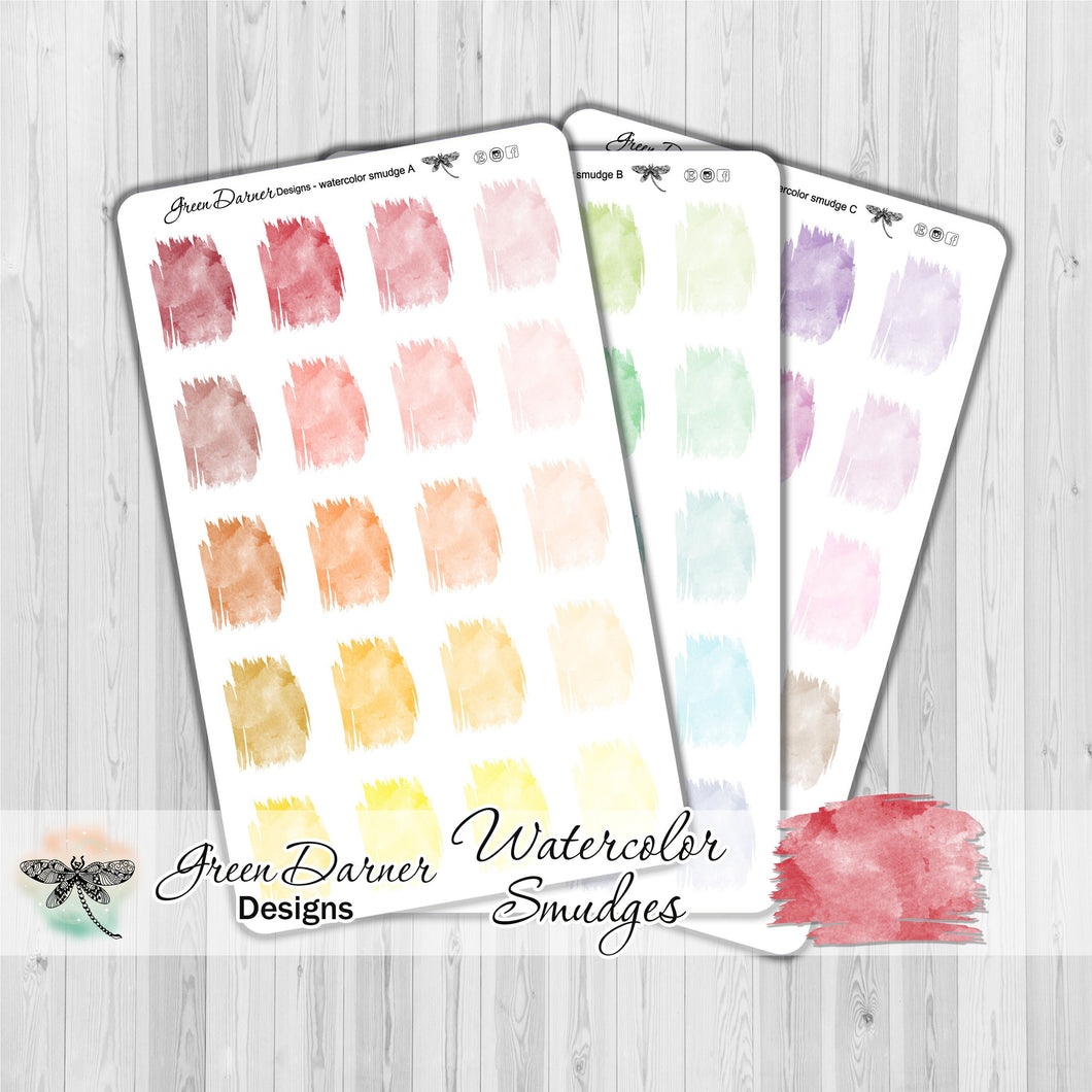 Watercolor Smudges - Decorative stickers