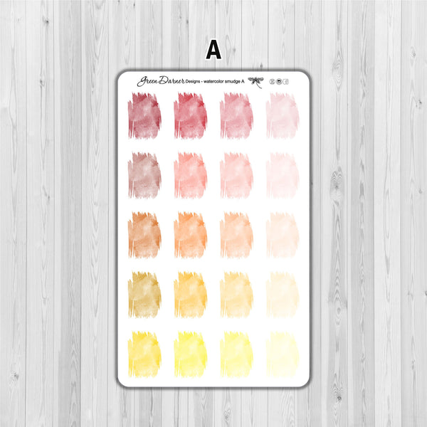 Load image into Gallery viewer, Watercolor Smudges - Decorative stickers
