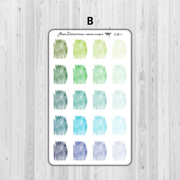 Load image into Gallery viewer, Watercolor Smudges - Decorative stickers
