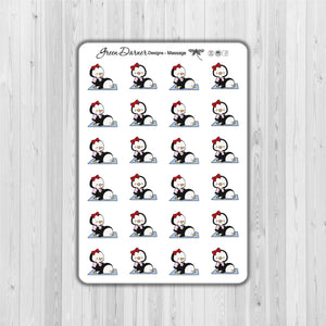 Pearl the Penguin - Massage - Kawaii character sticker