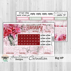Big Happy Planner Monthly - Carnation - customizable monthly