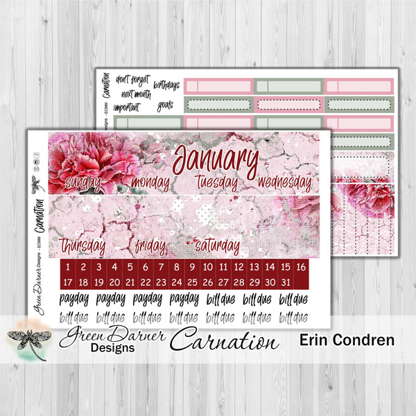 Load image into Gallery viewer, Erin Condern Planner Monthly - Carnation - customizable monthly
