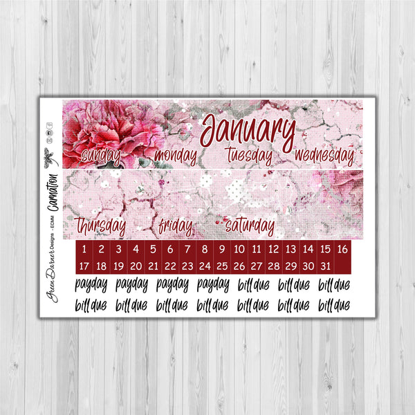 Load image into Gallery viewer, Erin Condern Planner Monthly - Carnation - customizable monthly
