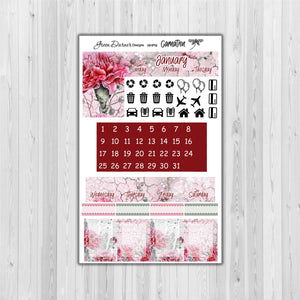 Mini Happy Planner Monthly - Carnation -  customizable monthly
