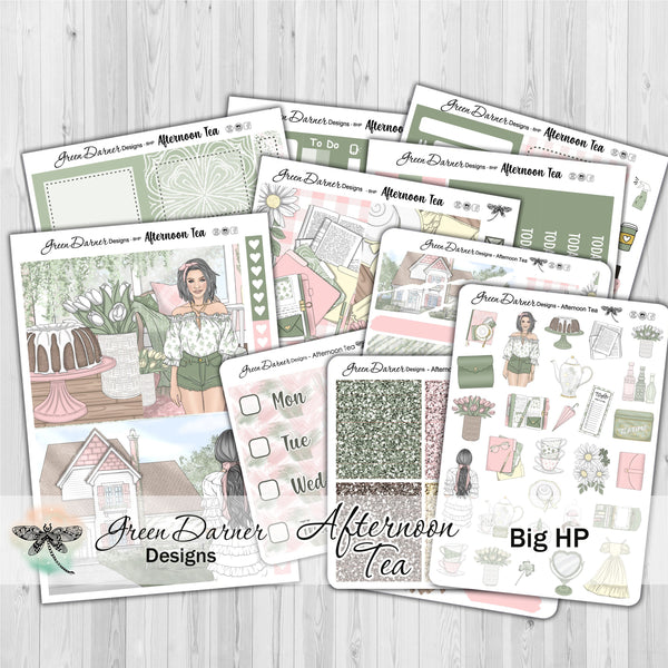 Load image into Gallery viewer, Afternoon Tea - Big Happy Planner decorative weekly planner sticker kit

