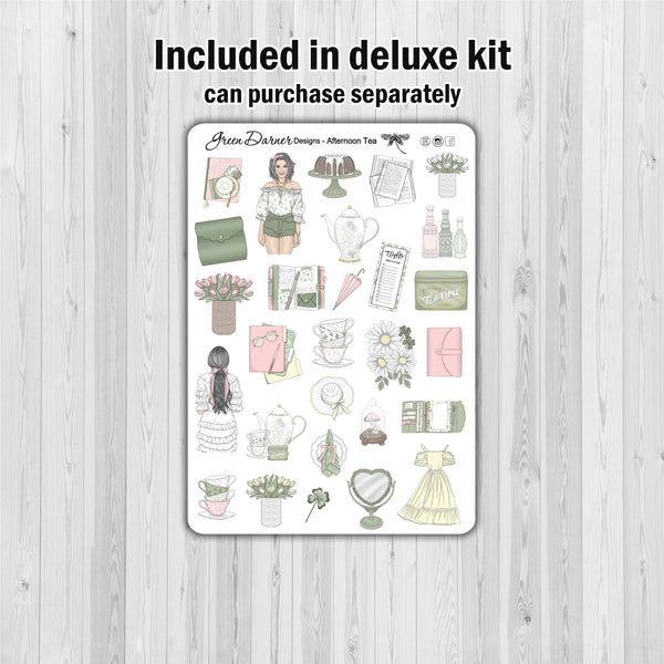 Load image into Gallery viewer, Afternoon Tea - Happy Planner decorative weekly planner sticker kit
