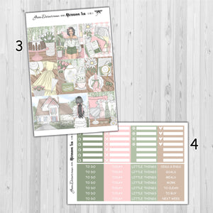 Afternoon Tea - standard vertical/Erin Condren weekly planner sticker kit