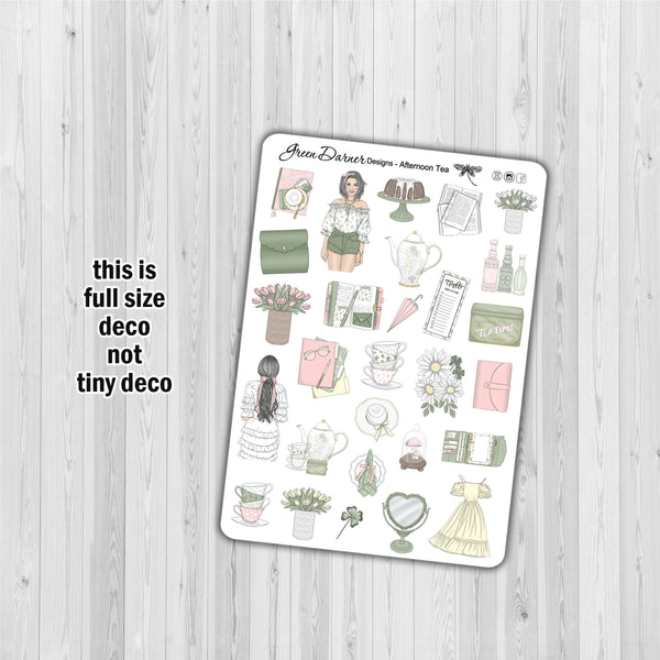 Load image into Gallery viewer, Afternoon Tea - Hobonichi Weeks decorative weekly planner sticker kit

