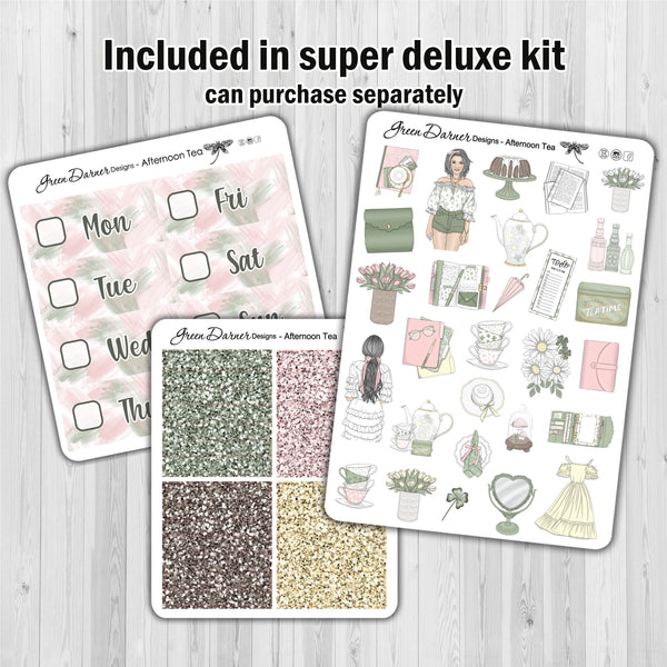 Load image into Gallery viewer, Afternoon Tea - Big Happy Planner decorative weekly planner sticker kit
