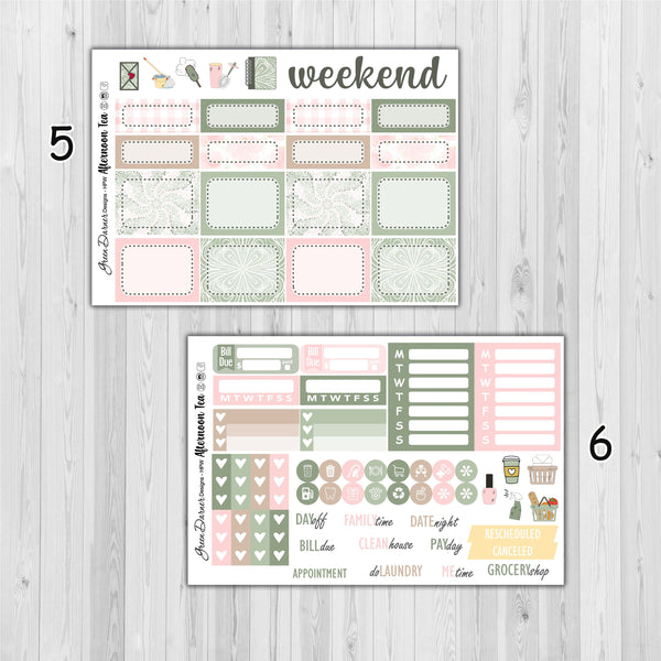 Load image into Gallery viewer, Afternoon Tea - Happy Planner decorative weekly planner sticker kit
