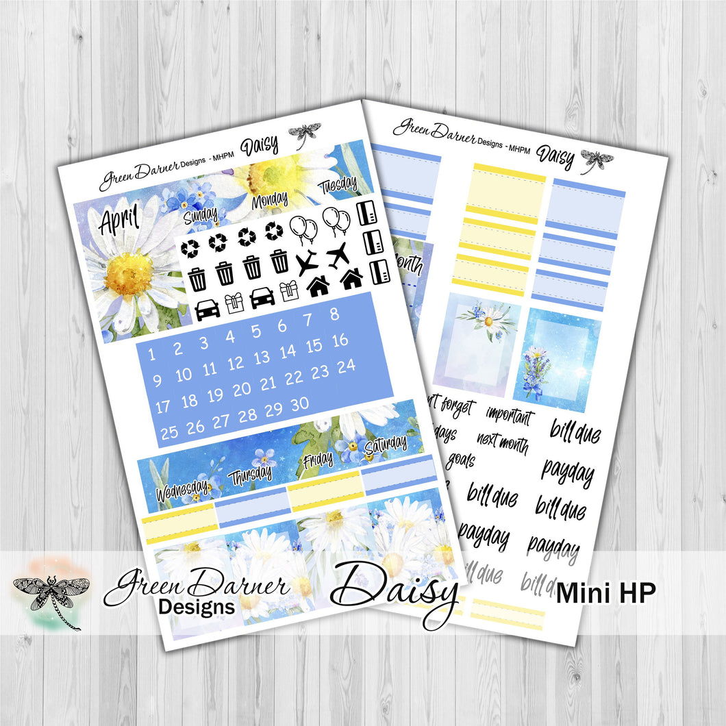Mini Happy Planner Monthly - Daisy - customizable monthly