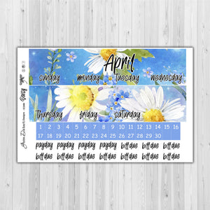 Erin Condern Planner Monthly - Daisy - customizable monthly
