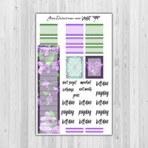 Mini Happy Planner Monthly - Violet - customizable monthly