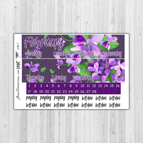 Load image into Gallery viewer, Erin Condern Planner Monthly - Violet - customizable monthly
