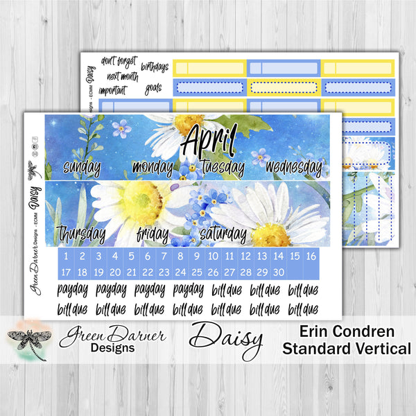 Load image into Gallery viewer, Erin Condern Planner Monthly - Daisy - customizable monthly
