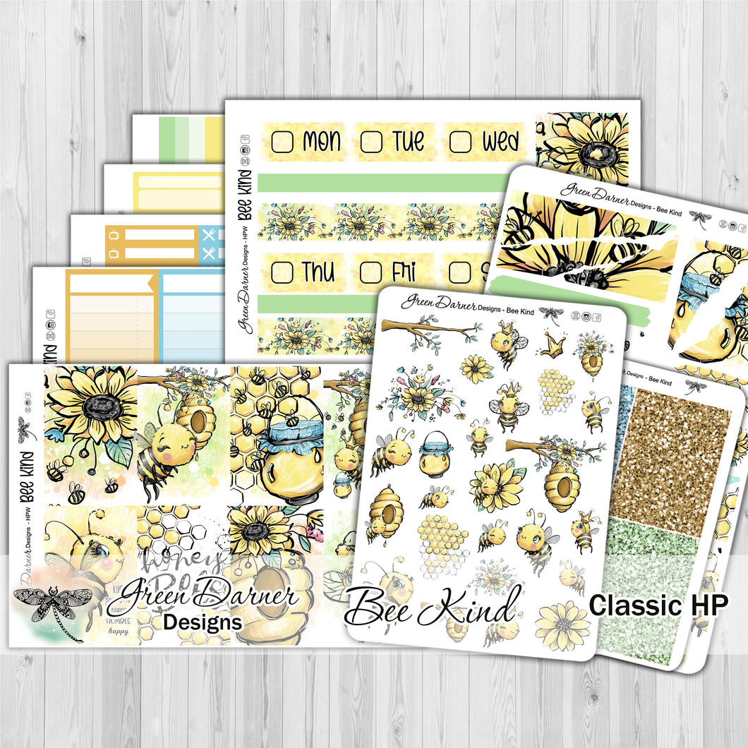 Bee Kind - Happy Planner decorative weekly planner sticker kit