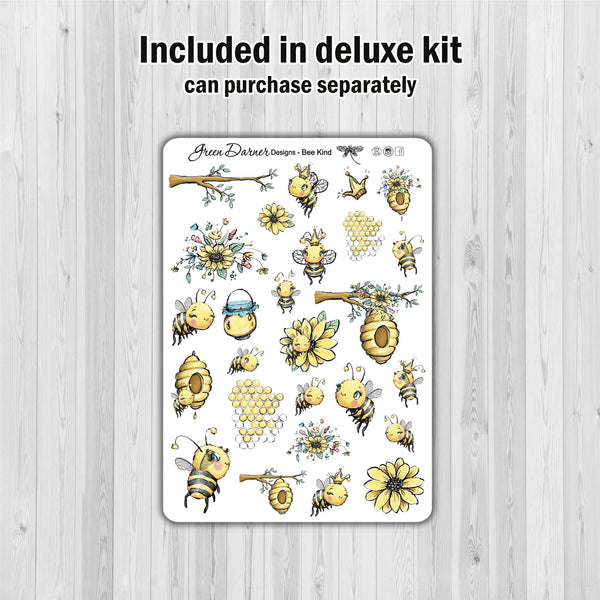 Load image into Gallery viewer, Bee Kind - Happy Planner decorative weekly planner sticker kit
