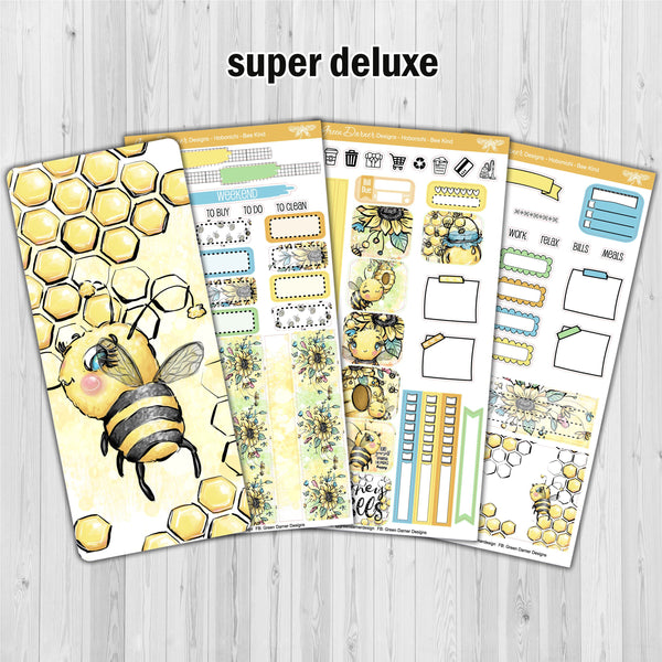 Load image into Gallery viewer, Bee Kind - Hobonichi Weeks decorative weekly planner sticker kit
