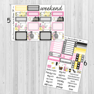 Puss in Blooms - Happy Planner decorative weekly planner sticker kit
