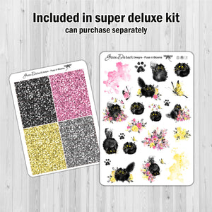 Puss in Blooms - Happy Planner decorative weekly planner sticker kit