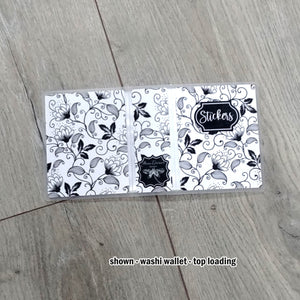 Black and White Floral sticker storage albums