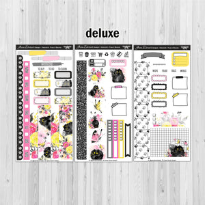 Puss in Blooms - Hobonichi Weeks decorative weekly planner sticker kit