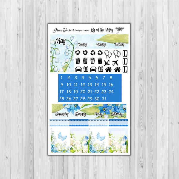 Load image into Gallery viewer, Mini Happy Planner Monthly - Lily of the Valley - customizable monthly
