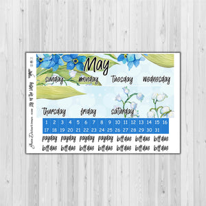 Erin Condern Planner Monthly - Lily of the Valley - customizable monthly