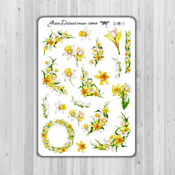 Load image into Gallery viewer, Daffodil Decorative stickers
