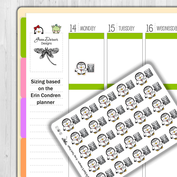 Load image into Gallery viewer, Pearl the Penguin - X-RAY Tech - Kawaii character sticker
