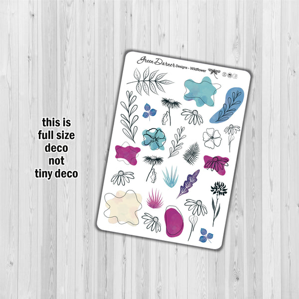 Load image into Gallery viewer, Wildflower - Hobonichi Weeks decorative weekly planner sticker kit
