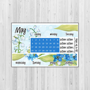 Big Happy Planner Monthly - Lily of the Valley - customizable monthly