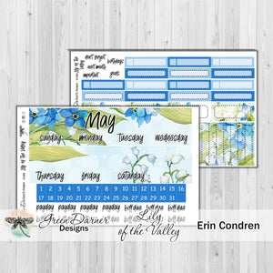 Erin Condern Planner Monthly - Lily of the Valley - customizable monthly