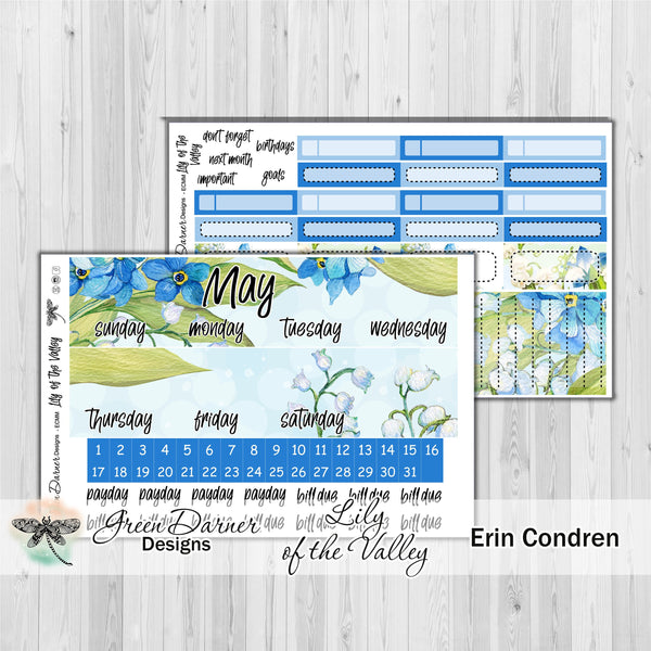 Load image into Gallery viewer, Erin Condern Planner Monthly - Lily of the Valley - customizable monthly
