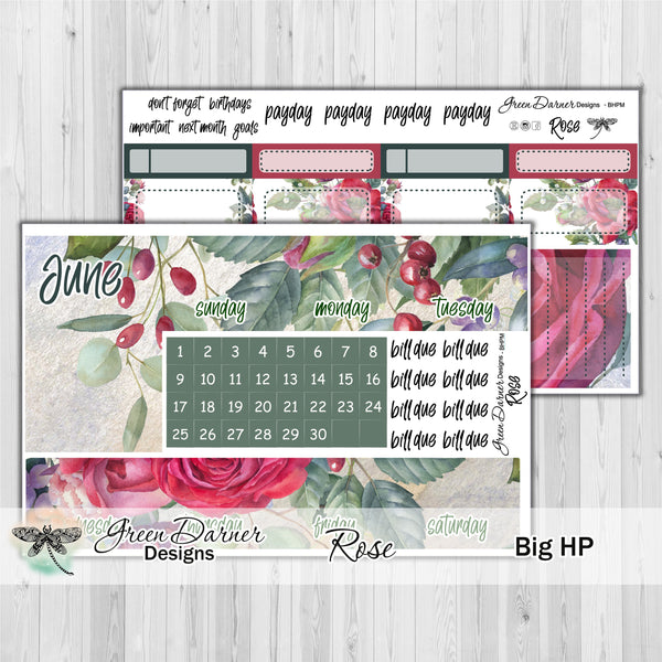 Load image into Gallery viewer, Big Happy Planner Monthly - Rose - customizable monthly
