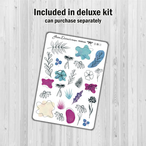Wildflower - standard vertical/Erin Condren weekly planner sticker kit