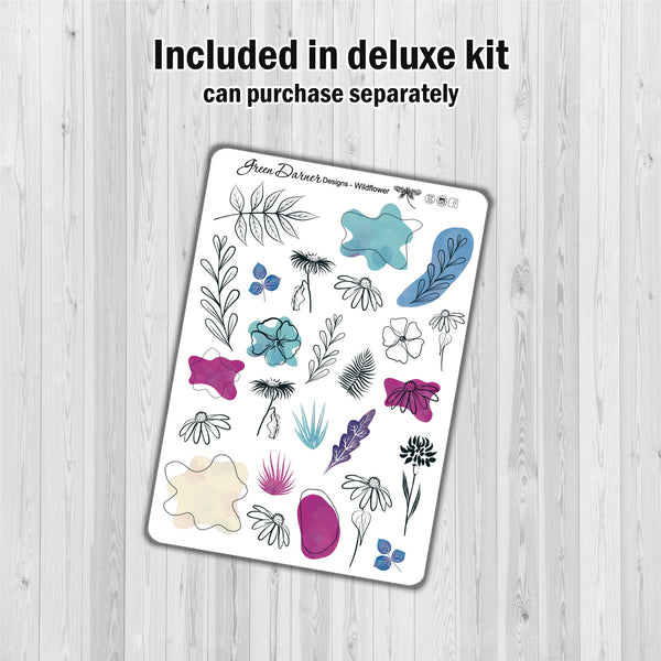 Load image into Gallery viewer, Wildflower - standard vertical/Erin Condren weekly planner sticker kit
