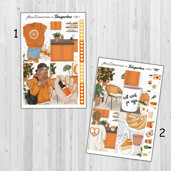 Load image into Gallery viewer, Tangerine - Big Happy Planner decorative weekly planner sticker kit
