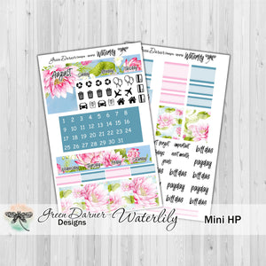 Mini Happy Planner Monthly - Waterlily - customizable monthly