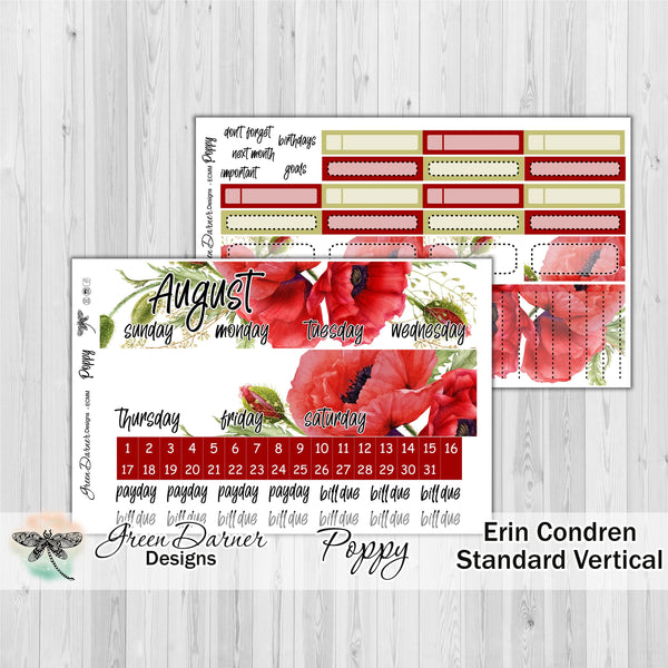 Load image into Gallery viewer, Erin Condern  Planner Monthly - Poppy - customizable monthly
